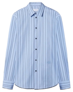 Полосатая рубашка с декоративными молниями, синий Off-white