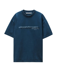 Футболка с логотипом, синий Alexander wang