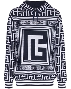 Худи с монограммой, черный Balmain