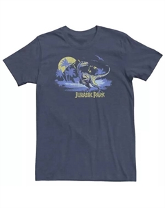 Футболка с принтом заката с изображением хищника из «Парка Юрского периода», синий Licensed character