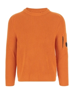 Свитер в рубчик с круглым вырезом, оранжевый C.p. company