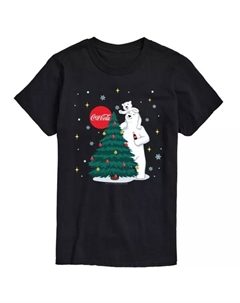 Мужская футболка Coca-Cola с новогодней ёлкой, черный Licensed character