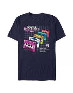 Футболка с графическим принтом «Звуки 80-х, том 3», синий Licensed character