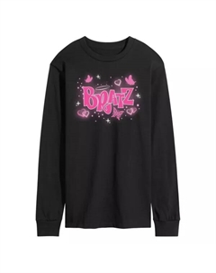 Мужская футболка Bratz Y2K с длинным рукавом и принтом бабочки, черный Licensed character