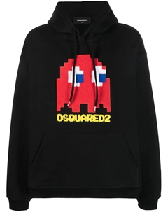 Худи с принтом, черный Dsquared2