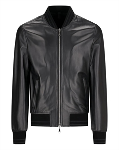 Кожаный бомбер, черный Tagliatore