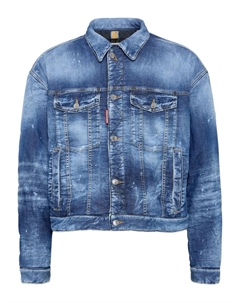 Джинсовый пуховик, синий Dsquared2