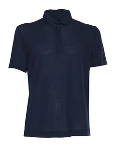 Хлопковая рубашка-поло с короткими рукавами, синий Ballantyne