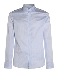 Полосатая рубашка с длинными рукавами, синий Canali