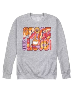 Мужская флисовая кофта Woodstock с принтом «Мир и любовь», серый Licensed character