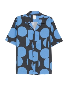 Рубашка с геометрическим узором, синий Paul smith