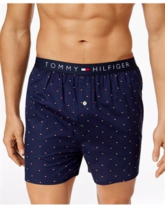 Мужские боксеры из хлопка с принтом логотипа Flag, синий Tommy hilfiger