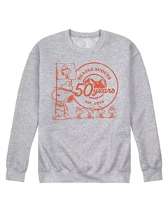 Мужская флисовая толстовка с логотипом Peanuts и флагом скаутов Snoopy, серый Licensed character