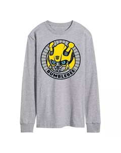 Мужская футболка с длинным рукавом "Трансформеры: Бамблби" и нашивкой, серый Licensed character