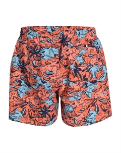 Плавки-шорты с цветочным принтом, оранжевый Boss