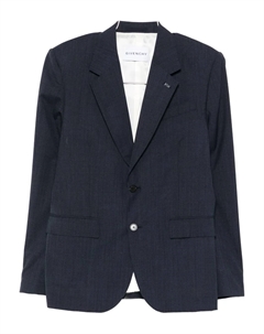 Шерстяной блейзер, синий Givenchy