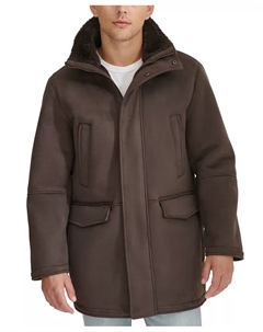 Мужское пальто из искусственного меха, коричневый Dockers