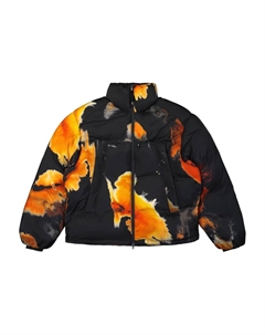 Пуховик с абстрактным принтом, черный Y-3