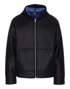 Толстовка с капюшоном на молнии спереди, черный A.p.c.
