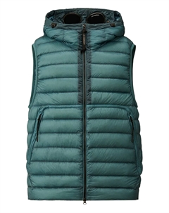 Стеганый пуховый жилет с капюшоном, синий C.p. company