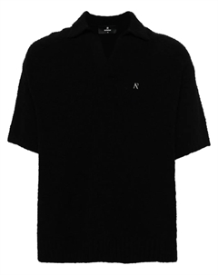 Рубашка поло из ткани букле, черный Represent