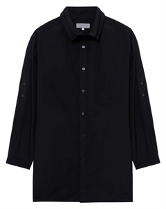 Рубашка с многослойным воротником, черный Yohji yamamoto
