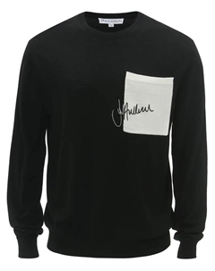 Джемпер с вышитым логотипом, черный Jw anderson