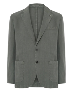 Льняной блейзер с накладными карманами, зеленый L.b.m. 1911