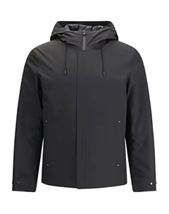 Куртка с капюшоном и застежкой-молнией спереди, черный Woolrich