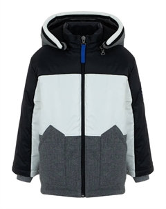 Куртка в стиле колор-блок с капюшоном, белый Lapin house