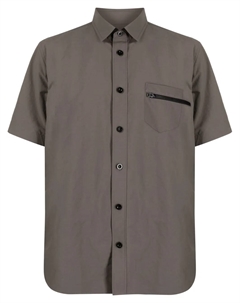 Рубашка с косым воротником, коричневый Sacai