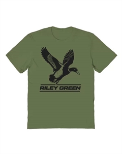 Мужская футболка с графическим логотипом Riley Green Duck, цвет military green Licensed character