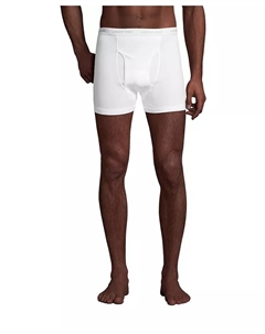 Мужские боксеры-слипы из трикотажа, 3 шт, белый Lands' end