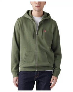 Мужская худи без принта на молнии стандартного кроя, зеленый Levi's®