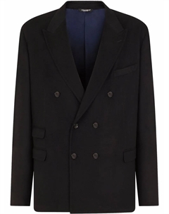 Двубортный кашемировый пиджак, синий Dolce&gabbana