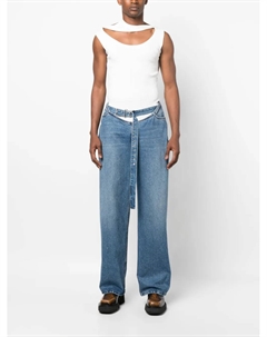 Топ без рукавов Triple Collar в рубчик, белый Y / project