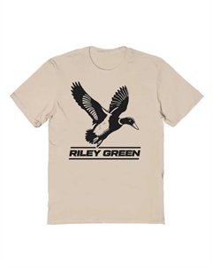 Мужская футболка с графическим логотипом Riley Green Duck, цвет sand Licensed character