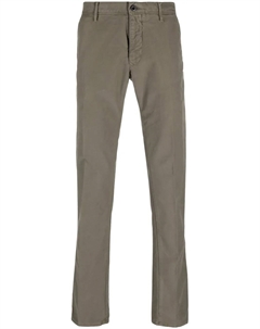 Узкие брюки чинос, зеленый Incotex