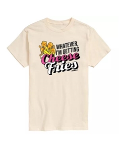 Мужская футболка с принтом "Дрянные девчонки" и картошкой фри, бежевый Licensed character