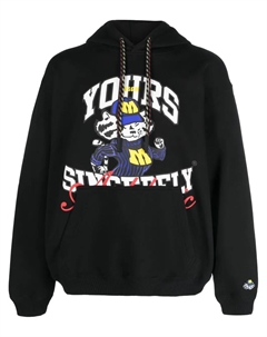 Худи с графичным принтом, черный Msgm