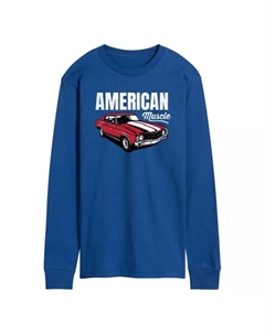 Мужская футболка с длинным рукавом American Muscle с принтом, синий Licensed character