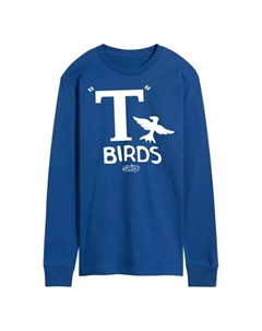 Мужская футболка с длинным рукавом Grease T Birds с принтом, синий Licensed character