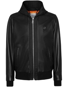Бомбер с капюшоном, черный Philipp plein