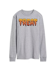 Мужская футболка с длинным рукавом и принтом «Treat», серый Licensed character