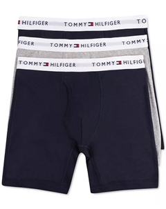 Мужские классические боксеры из хлопка, 3 шт, синий Tommy hilfiger