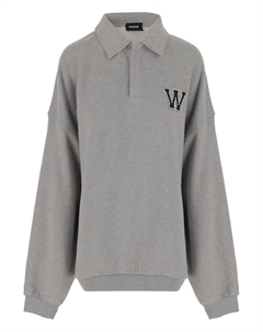 Рубашка-поло с логотипом, серый We11done