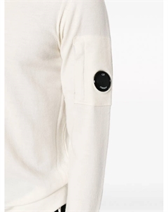 Джемпер с декором Lens, белый C.p. company