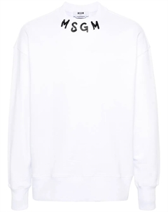 Толстовка с логотипом, белый Msgm