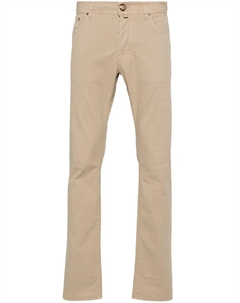 Прямые брюки с вышитым логотипом, нейтральный Jacob cohen