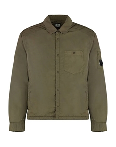 Пуховик с декором Lens, зеленый C.p. company